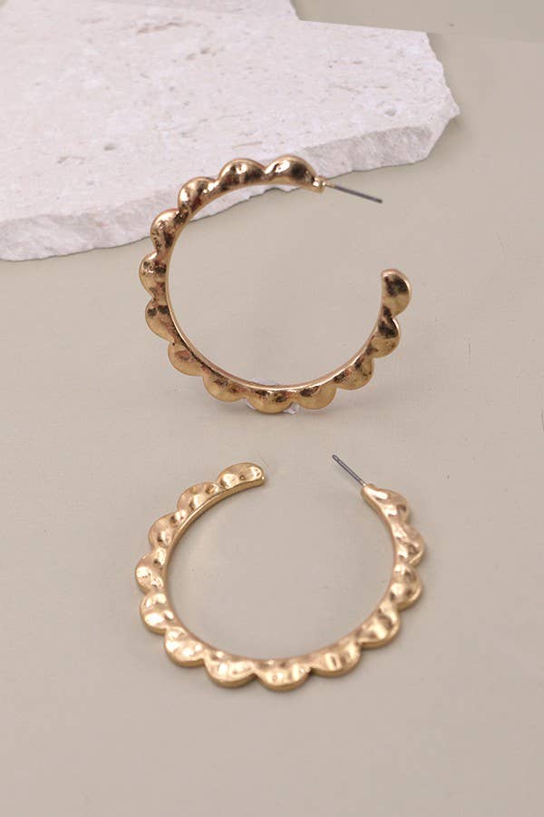 Scalloped Edge Earrings