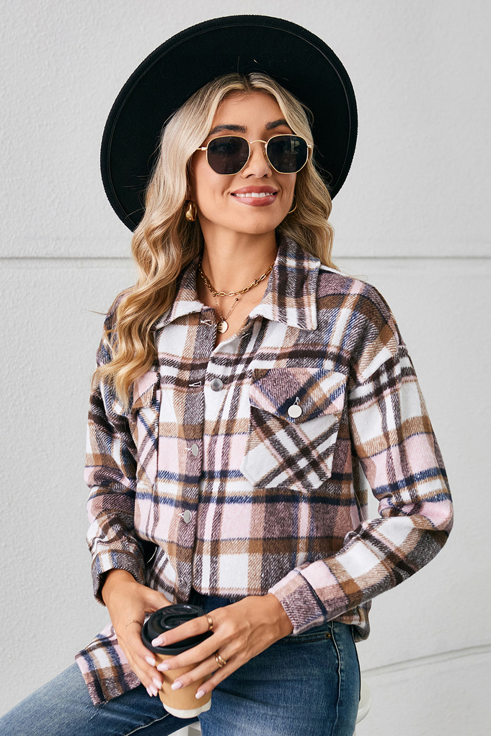 Alice Collared Plaid Shacket