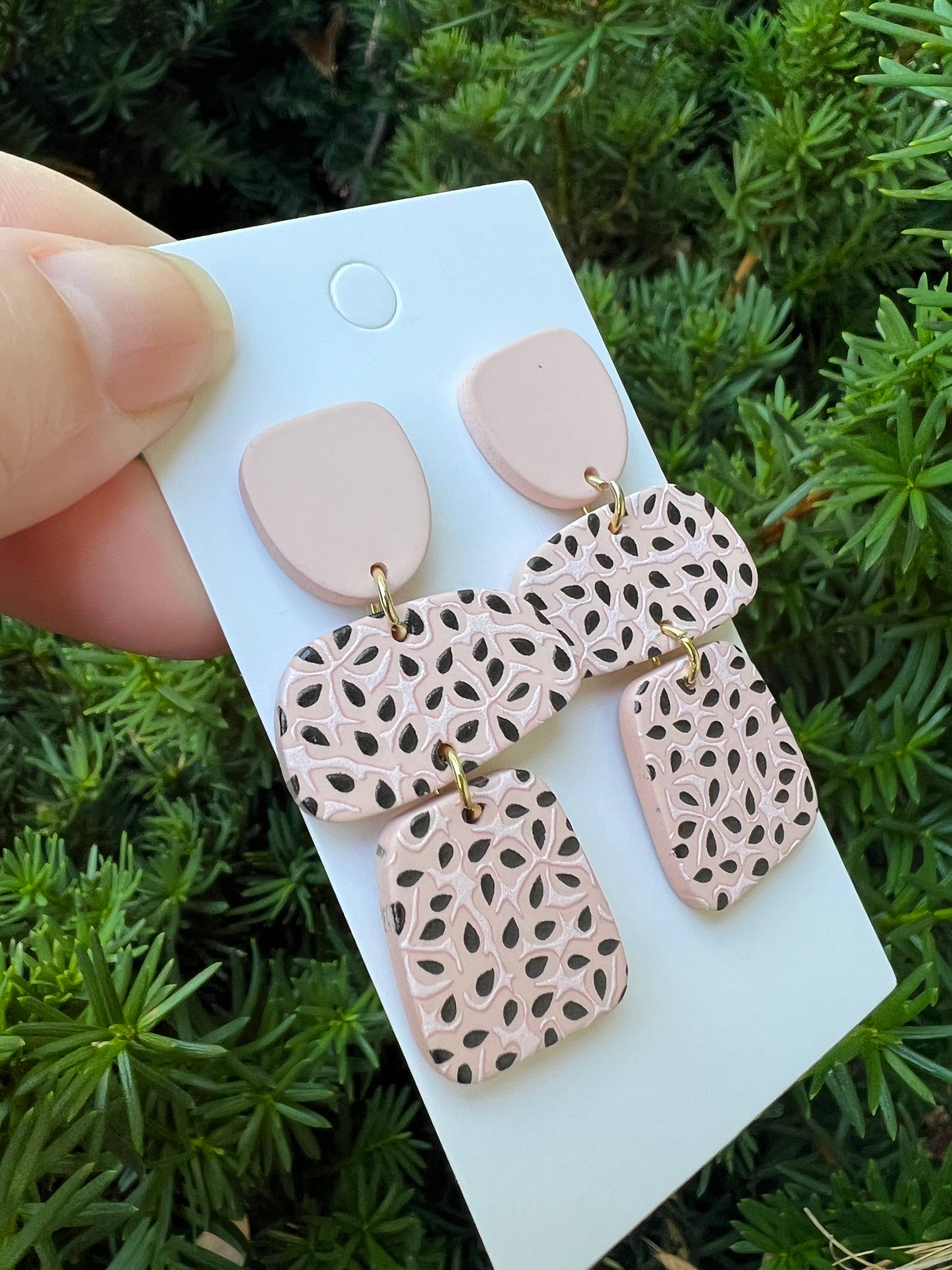 Neutral Spotted Earrings