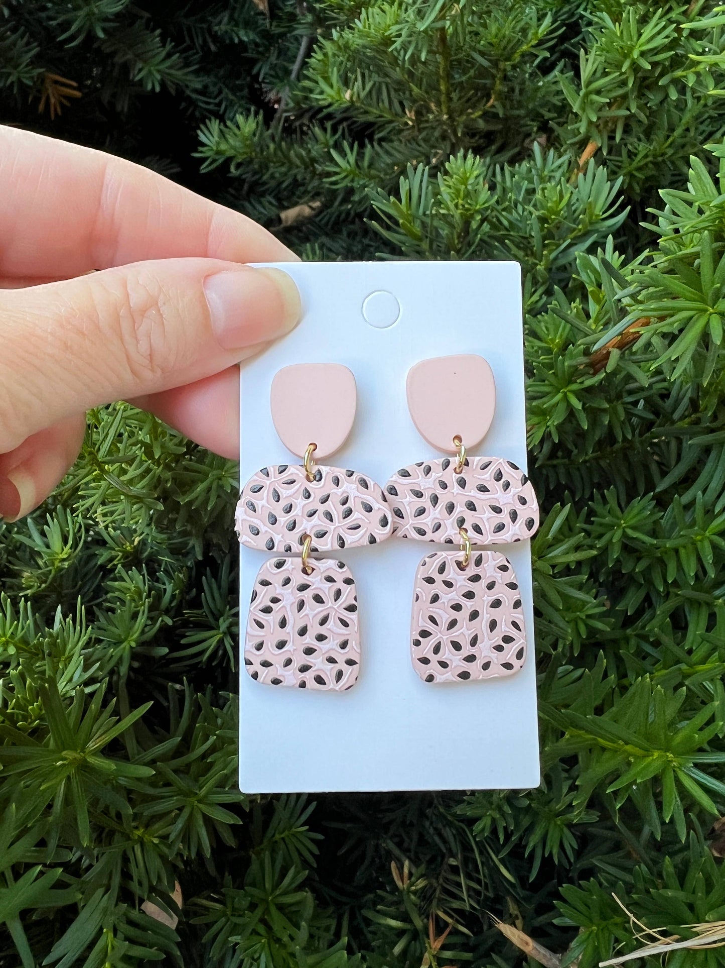 Neutral Spotted Earrings