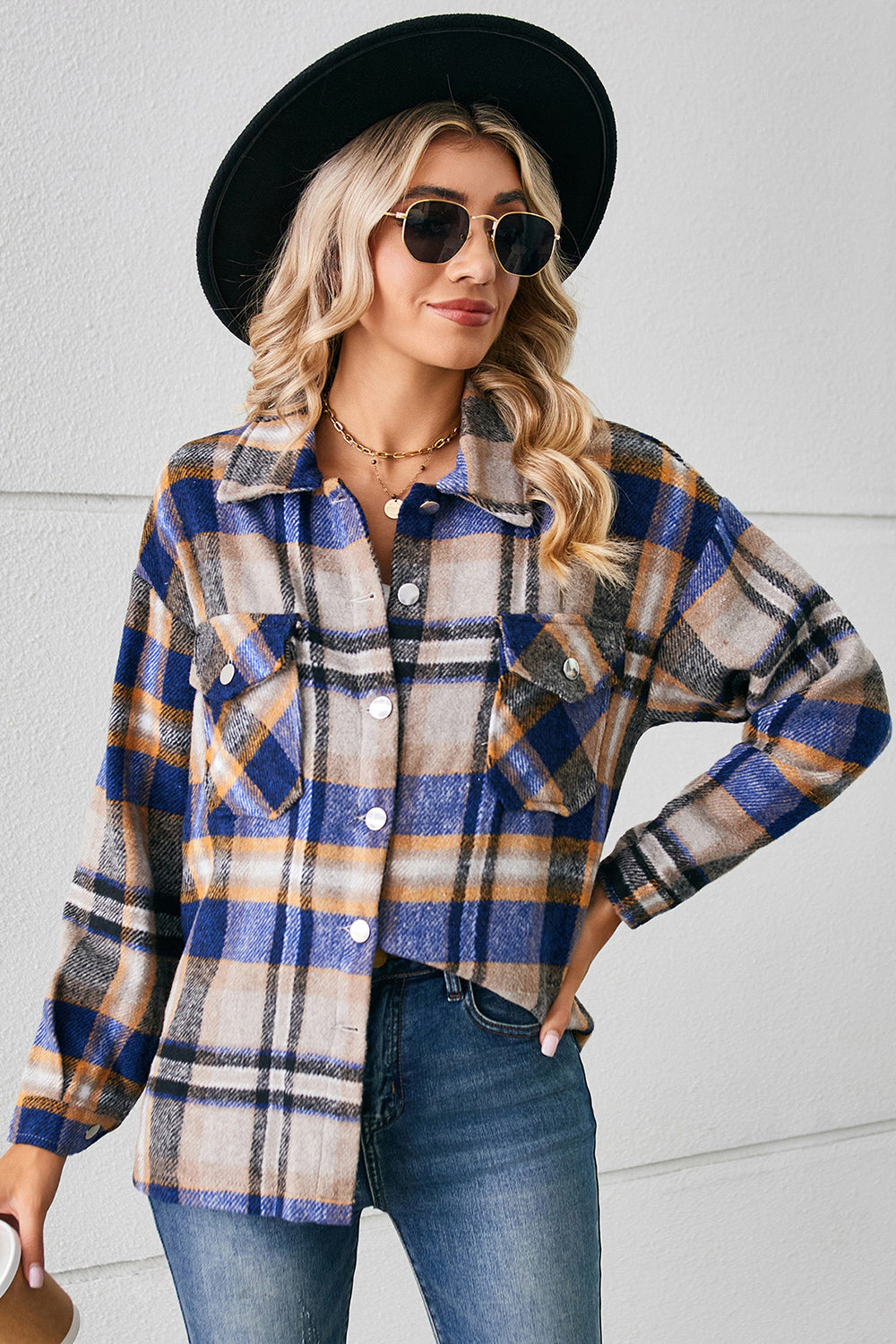 Alice Collared Plaid Shacket