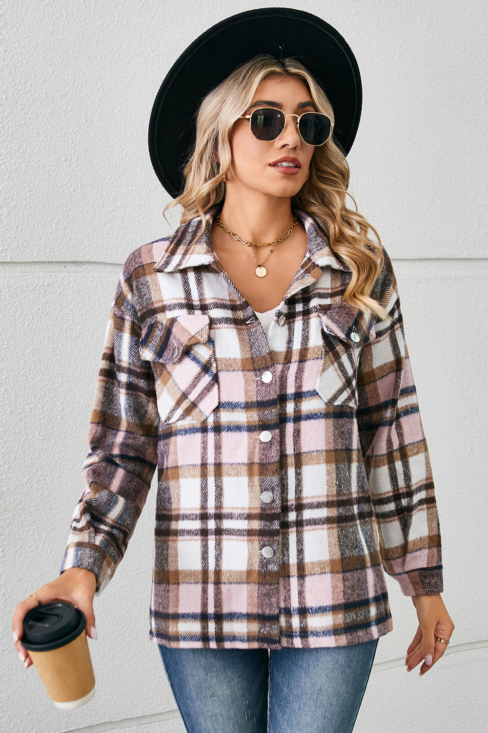 Alice Collared Plaid Shacket