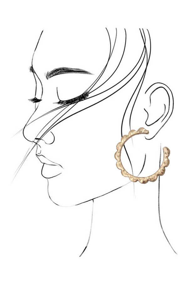 Scalloped Edge Earrings