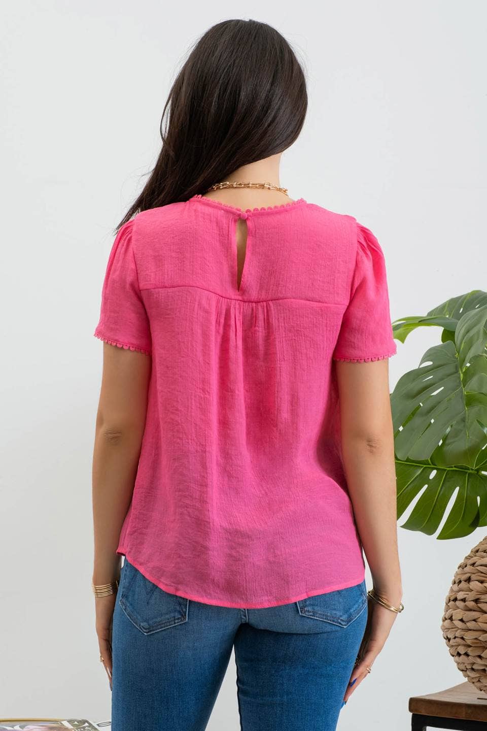 Alexa Scallop Trim Top