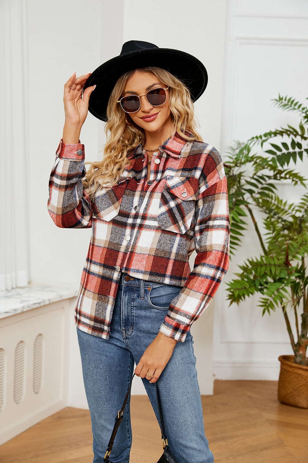 Alice Collared Plaid Shacket