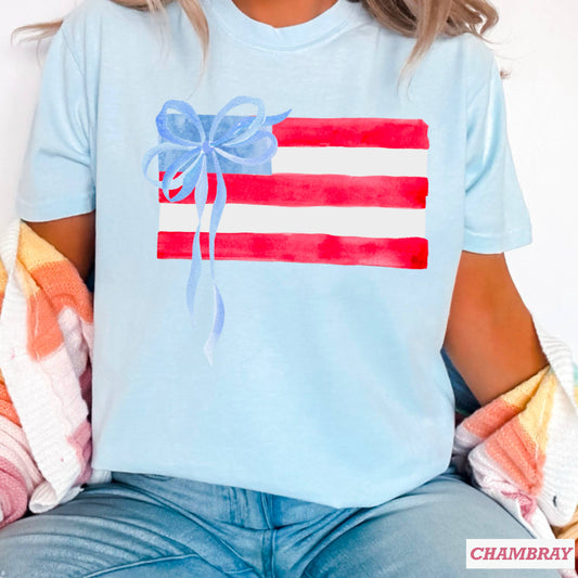 Coquette American Flag Graphic Shirt