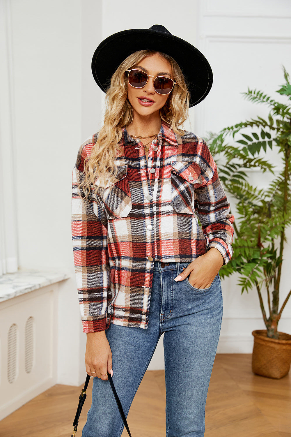 Alice Collared Plaid Shacket