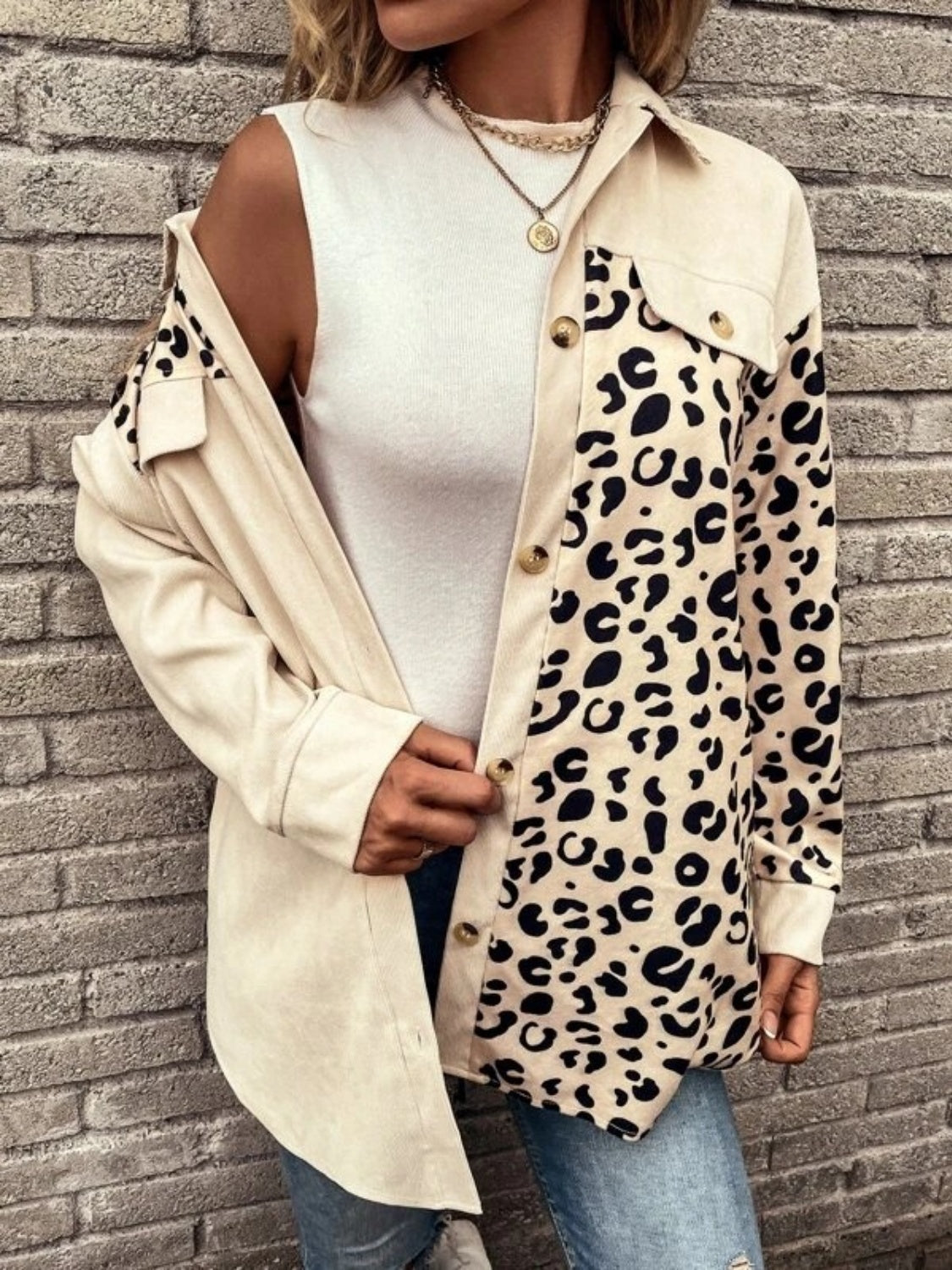 Pricilla Leopard Collared Shirt