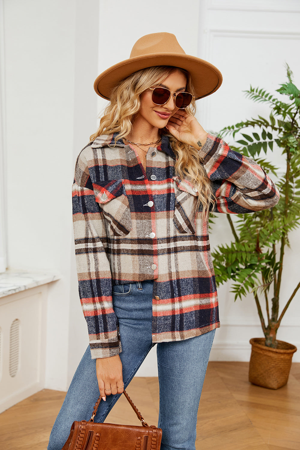 Alice Collared Plaid Shacket