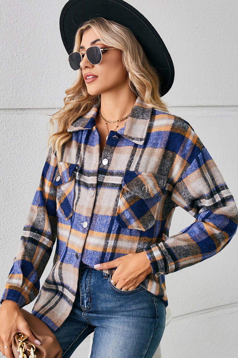 Alice Collared Plaid Shacket