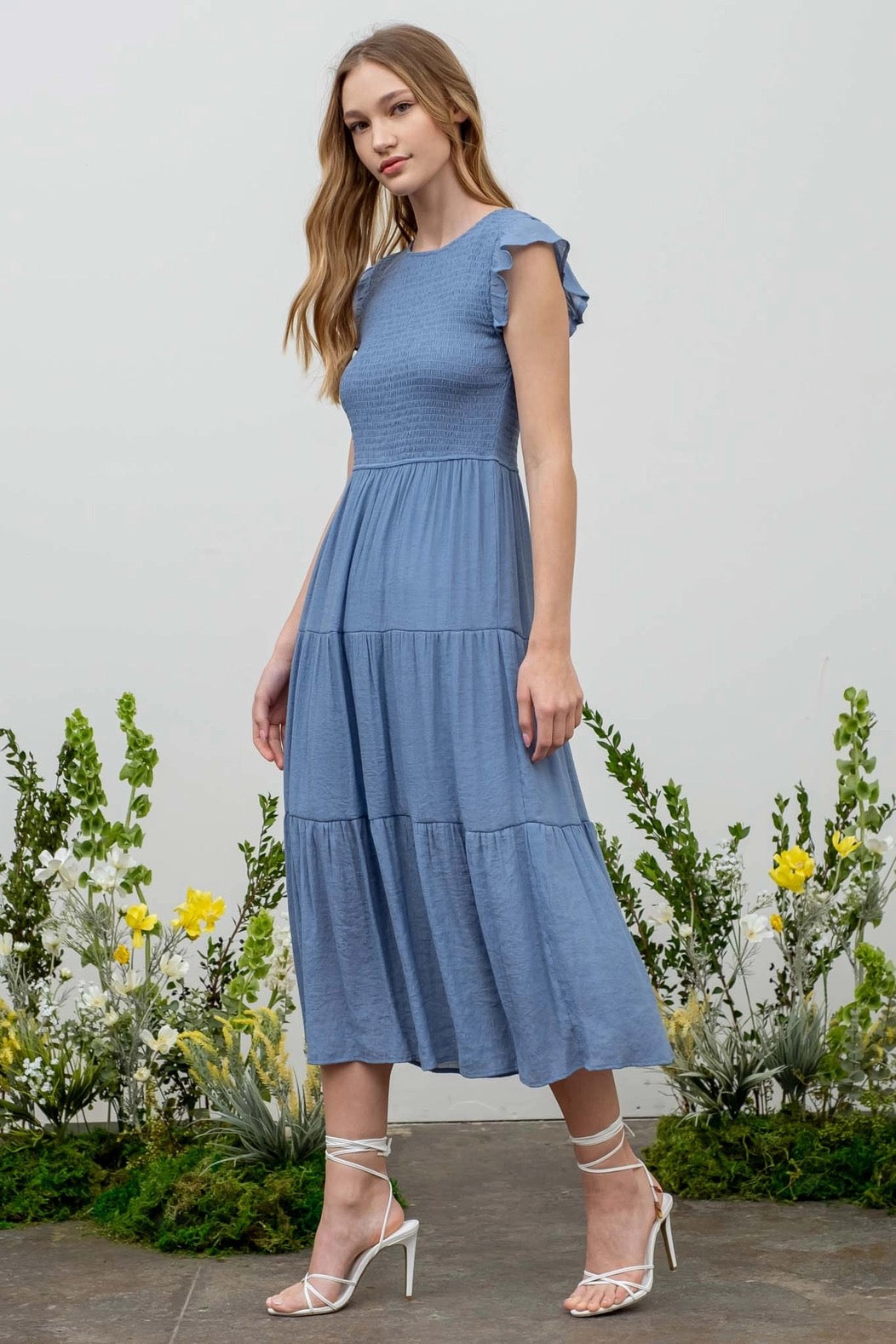 Pixie Smocked Midi Dress