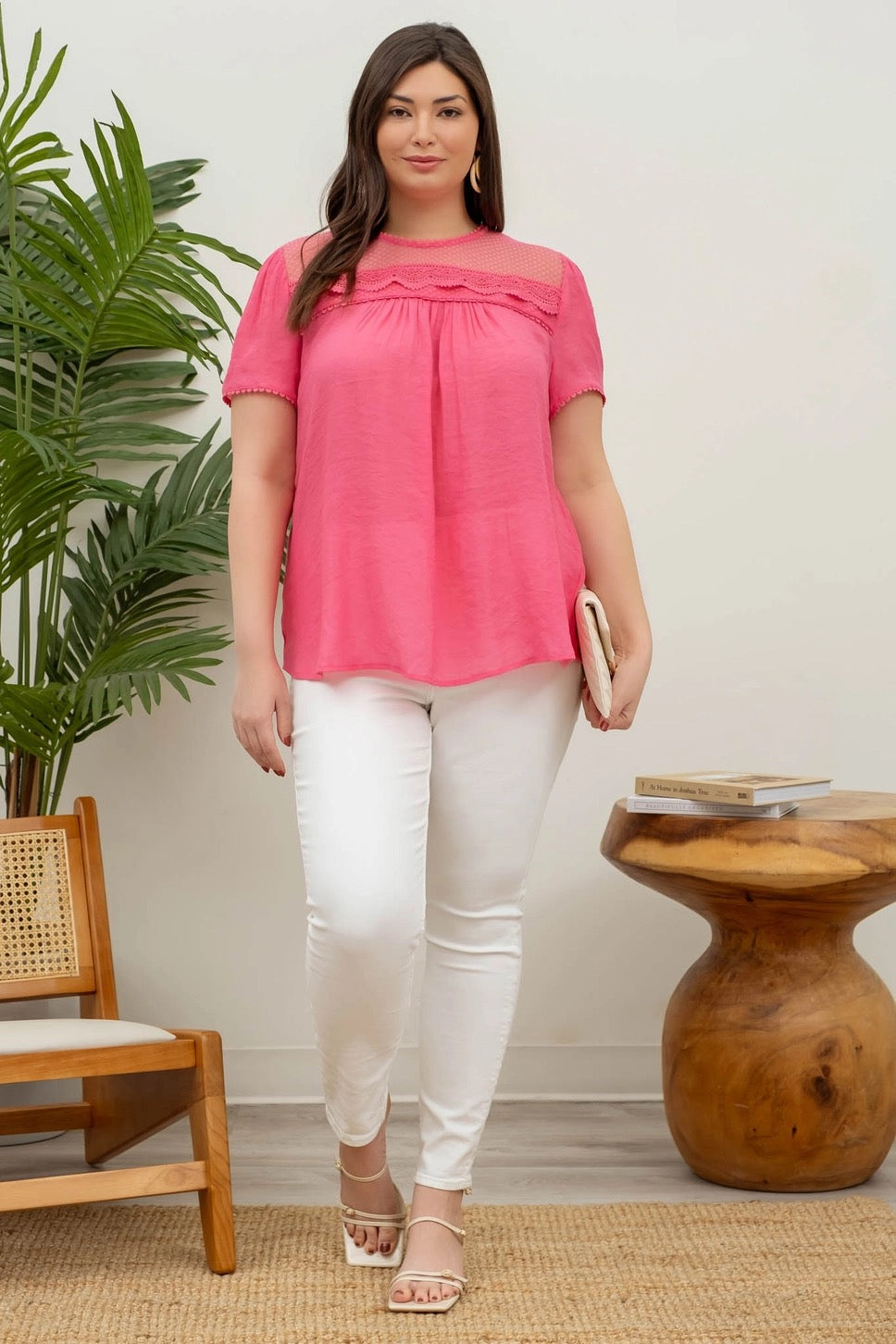 Alexa Scallop Trim Top