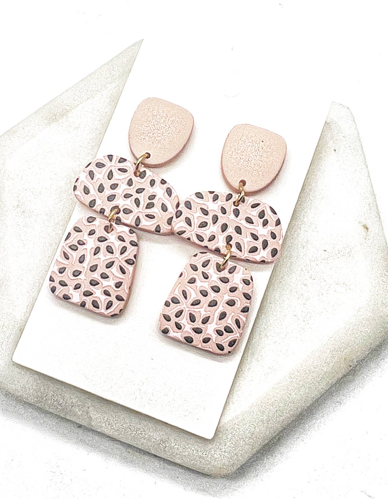 Neutral Spotted Earrings