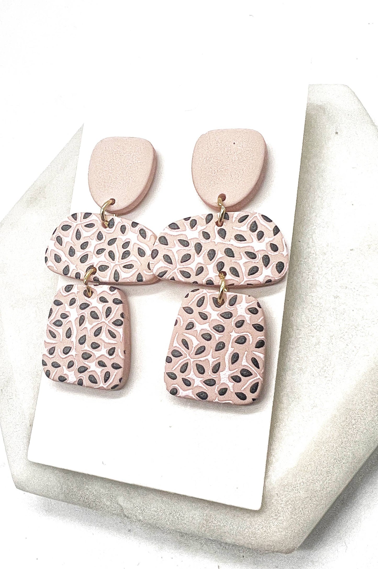 Neutral Spotted Earrings