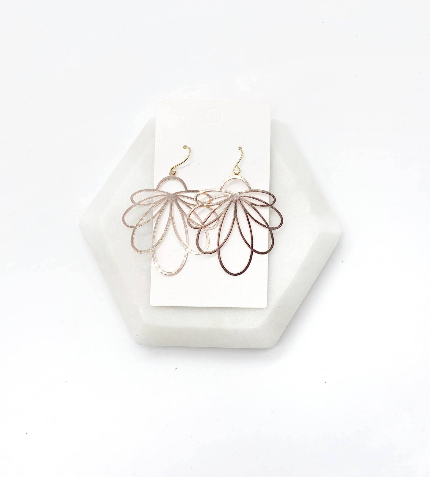 Rose Gold Loopy Metal Earrings