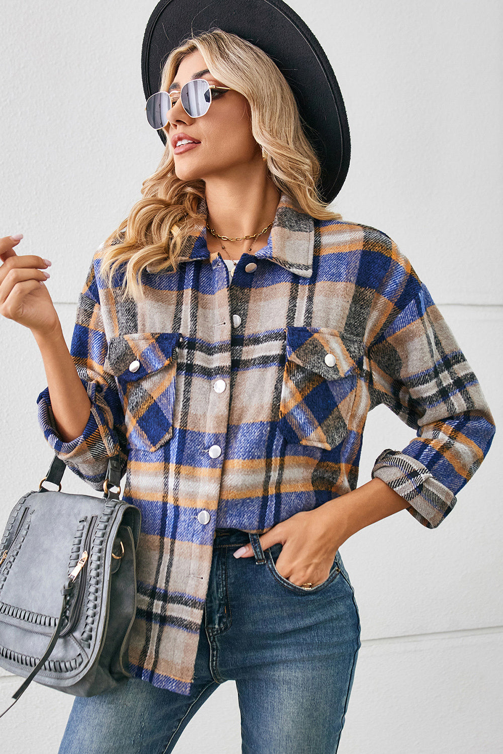 Alice Collared Plaid Shacket