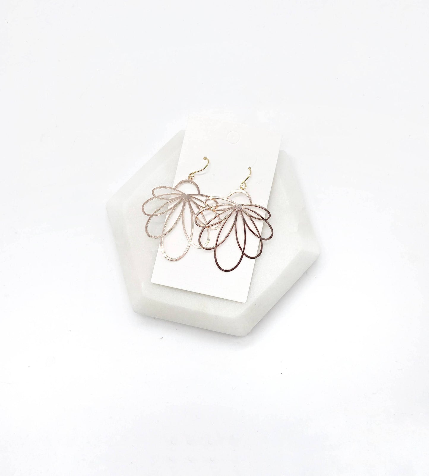 Rose Gold Loopy Metal Earrings