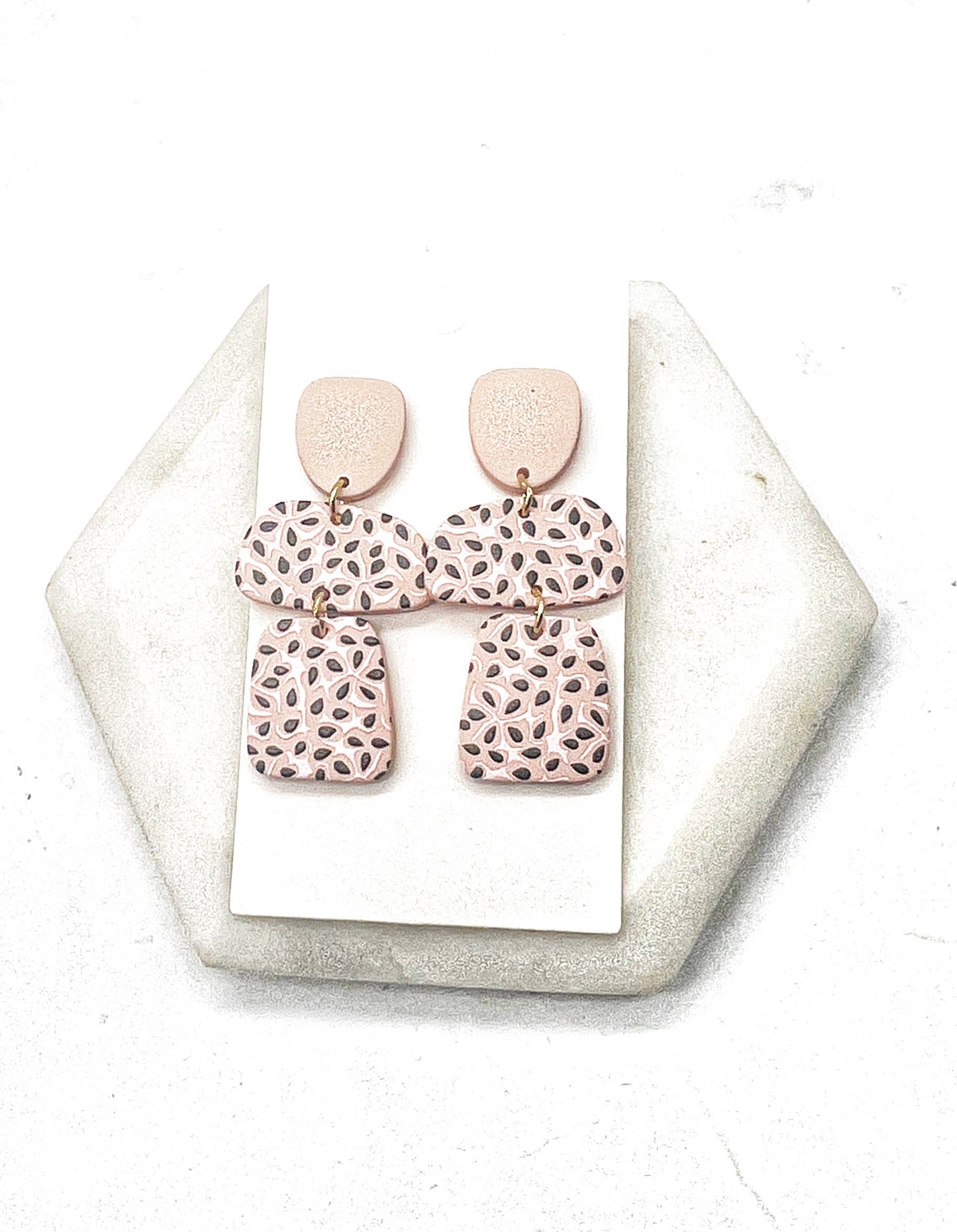 Neutral Spotted Earrings