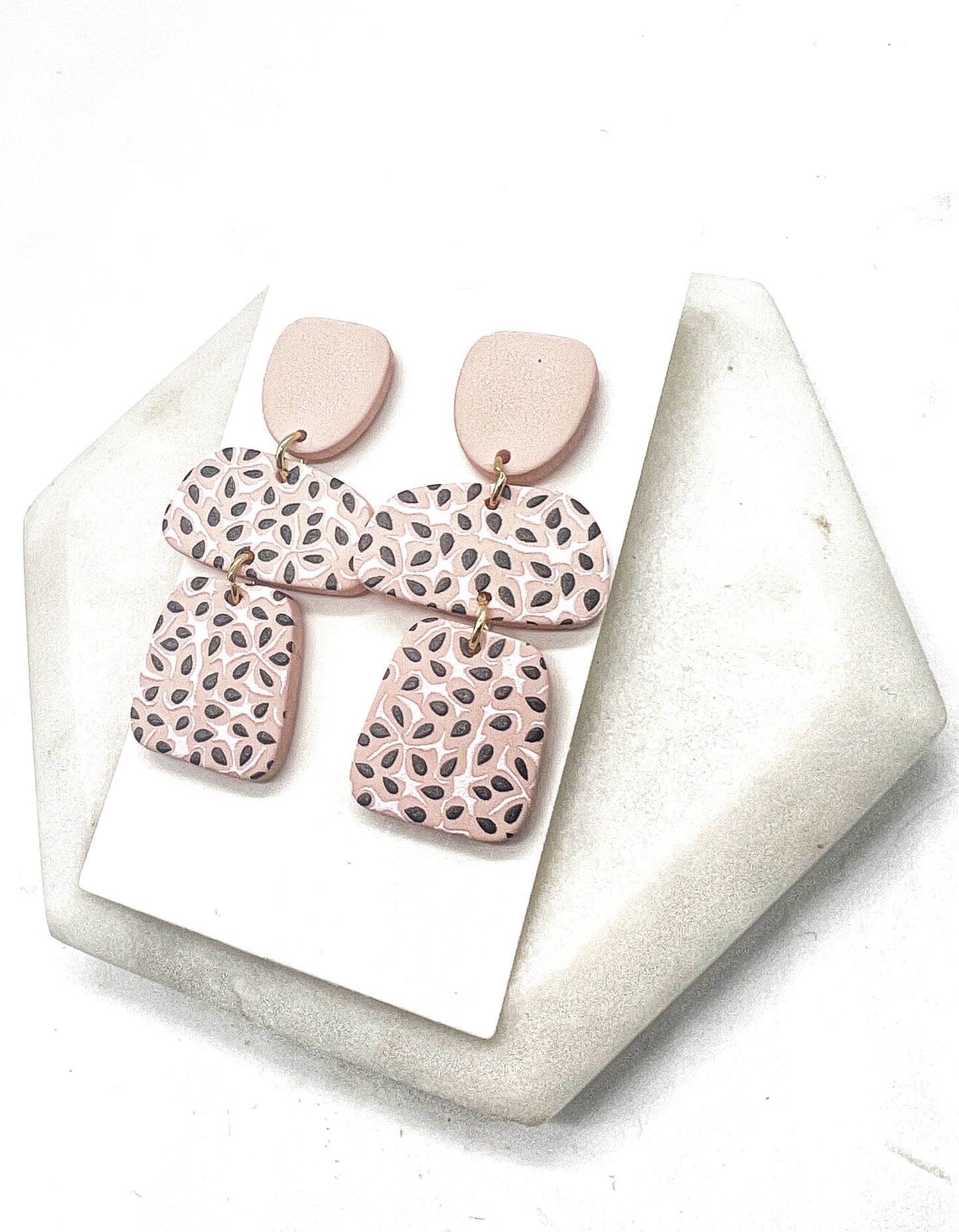 Neutral Spotted Earrings