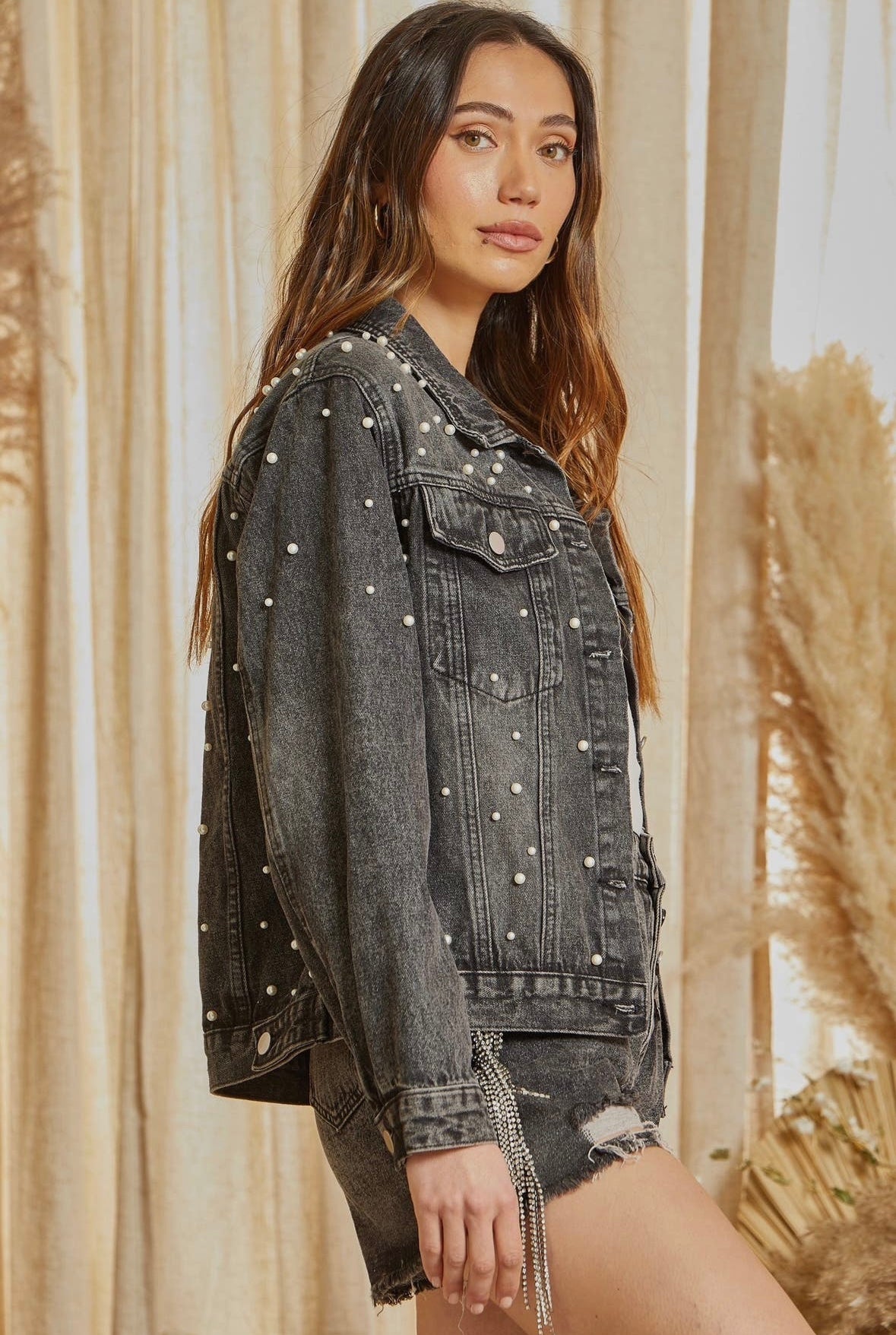 Audrey Pearl Denim Jacket